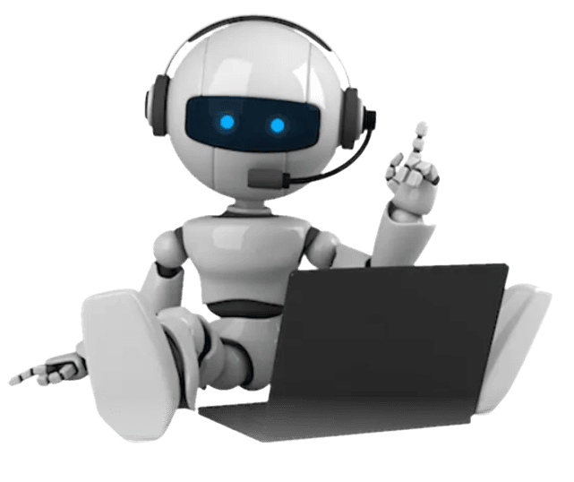 Robot mascot illustration